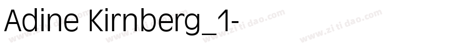Adine Kirnberg_1字体转换